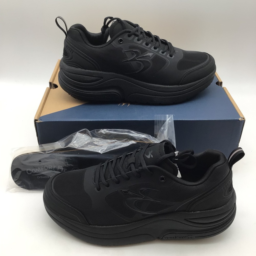 Gravity Defyer G-Defy Ion Mens Size 10 Black Slip Resistant Shoes VersoShock NEW